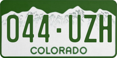 CO license plate 044UZH