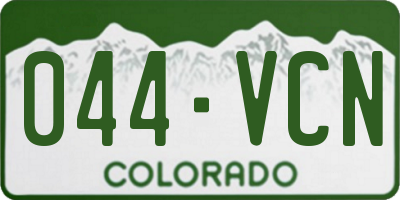 CO license plate 044VCN