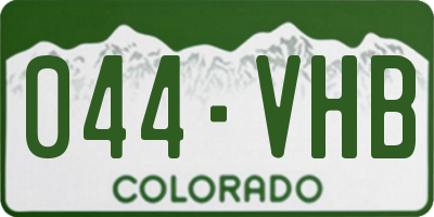 CO license plate 044VHB