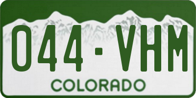 CO license plate 044VHM
