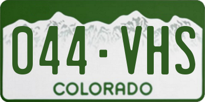 CO license plate 044VHS