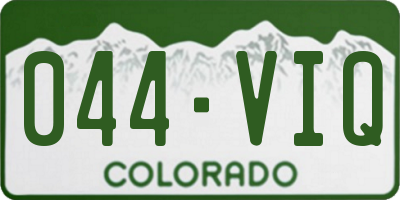 CO license plate 044VIQ