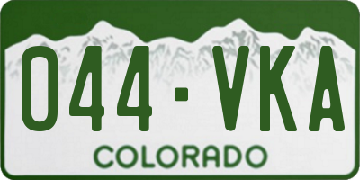 CO license plate 044VKA