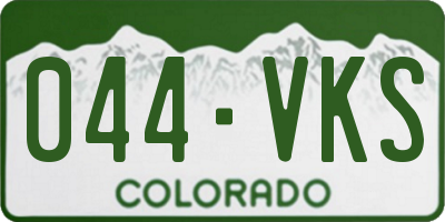 CO license plate 044VKS