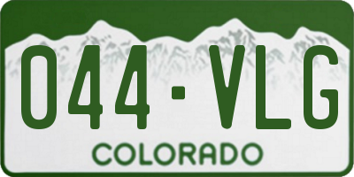 CO license plate 044VLG
