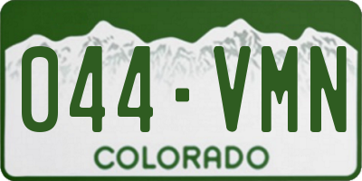 CO license plate 044VMN