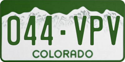 CO license plate 044VPV