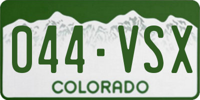 CO license plate 044VSX