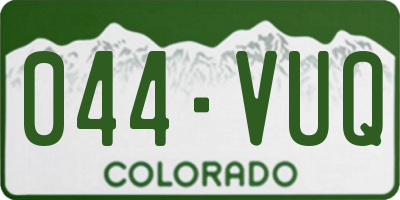 CO license plate 044VUQ