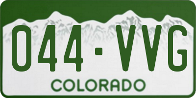 CO license plate 044VVG