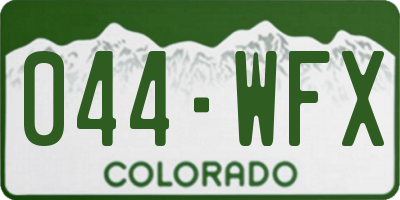 CO license plate 044WFX