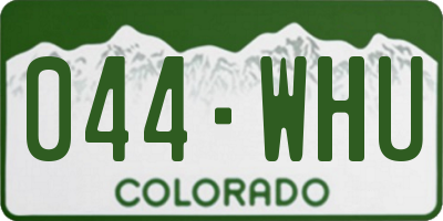 CO license plate 044WHU