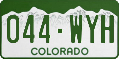 CO license plate 044WYH