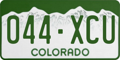 CO license plate 044XCU
