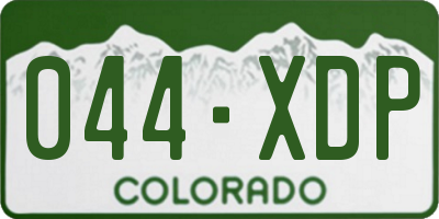 CO license plate 044XDP