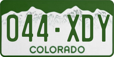 CO license plate 044XDY