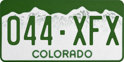 CO license plate 044XFX