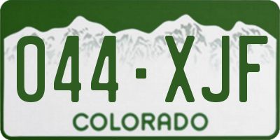 CO license plate 044XJF