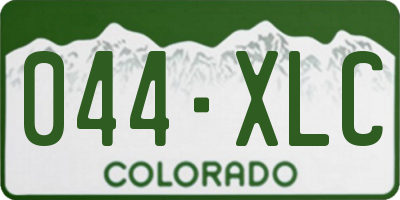 CO license plate 044XLC