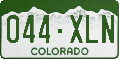 CO license plate 044XLN