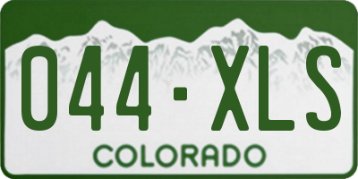 CO license plate 044XLS