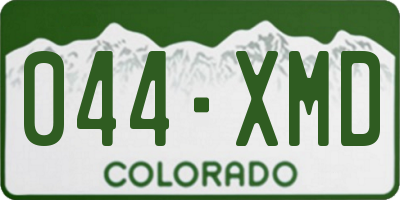 CO license plate 044XMD