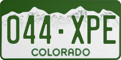 CO license plate 044XPE