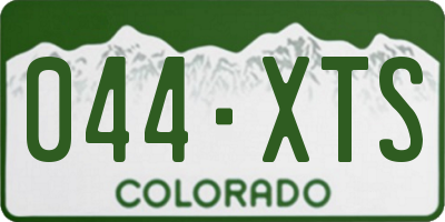 CO license plate 044XTS