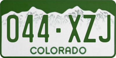 CO license plate 044XZJ