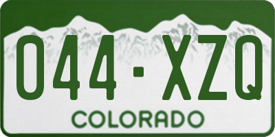 CO license plate 044XZQ