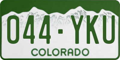 CO license plate 044YKU