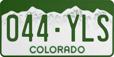 CO license plate 044YLS