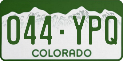 CO license plate 044YPQ