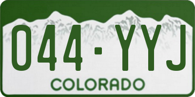 CO license plate 044YYJ