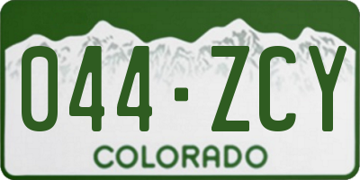 CO license plate 044ZCY