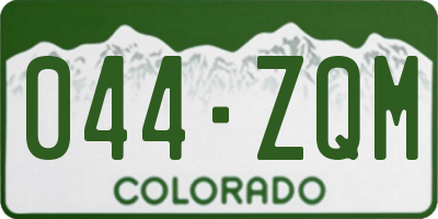 CO license plate 044ZQM