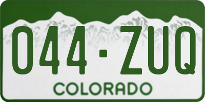 CO license plate 044ZUQ
