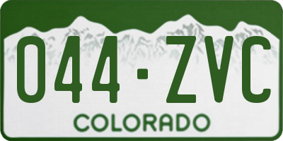 CO license plate 044ZVC