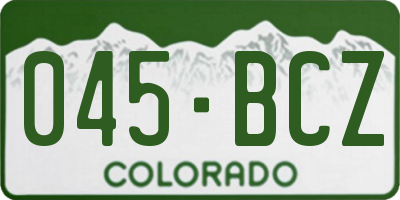 CO license plate 045BCZ