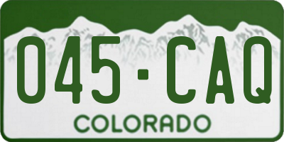 CO license plate 045CAQ