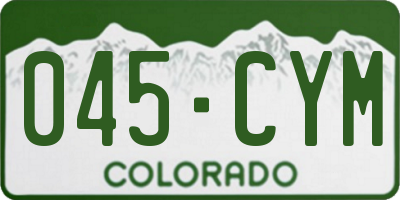 CO license plate 045CYM