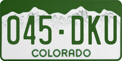 CO license plate 045DKU