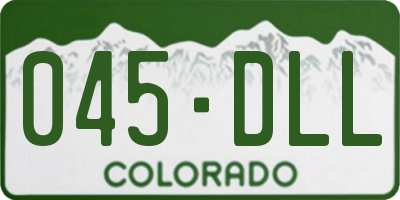 CO license plate 045DLL