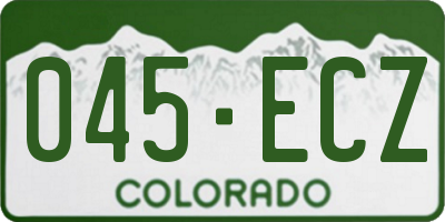 CO license plate 045ECZ