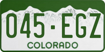 CO license plate 045EGZ