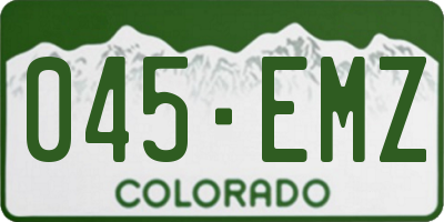 CO license plate 045EMZ