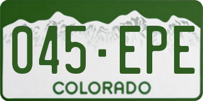 CO license plate 045EPE