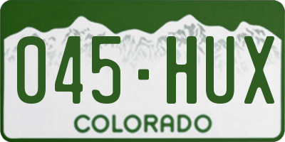 CO license plate 045HUX