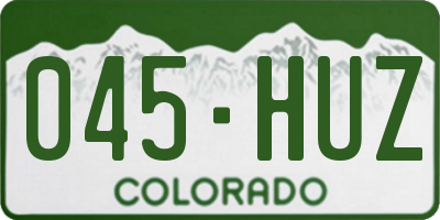 CO license plate 045HUZ