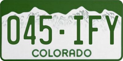 CO license plate 045IFY